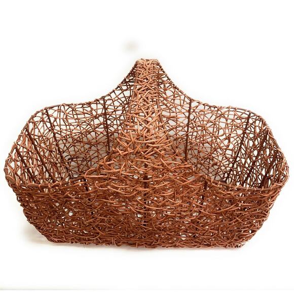 Vintage Vine Basket Artsy Bird’s Nest Handwoven Natural Material - Picture 2 of 8